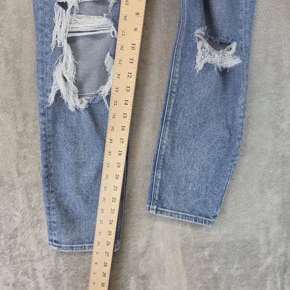 American Eagle Outfitters 90s Boyfriend Jeans Womens 000 High Rise Distressed - Picture 10 of 13